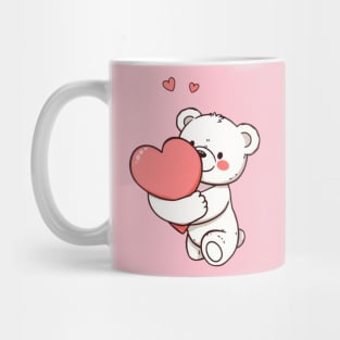 Smiling Heart Hugging A Teddy Bear Mug